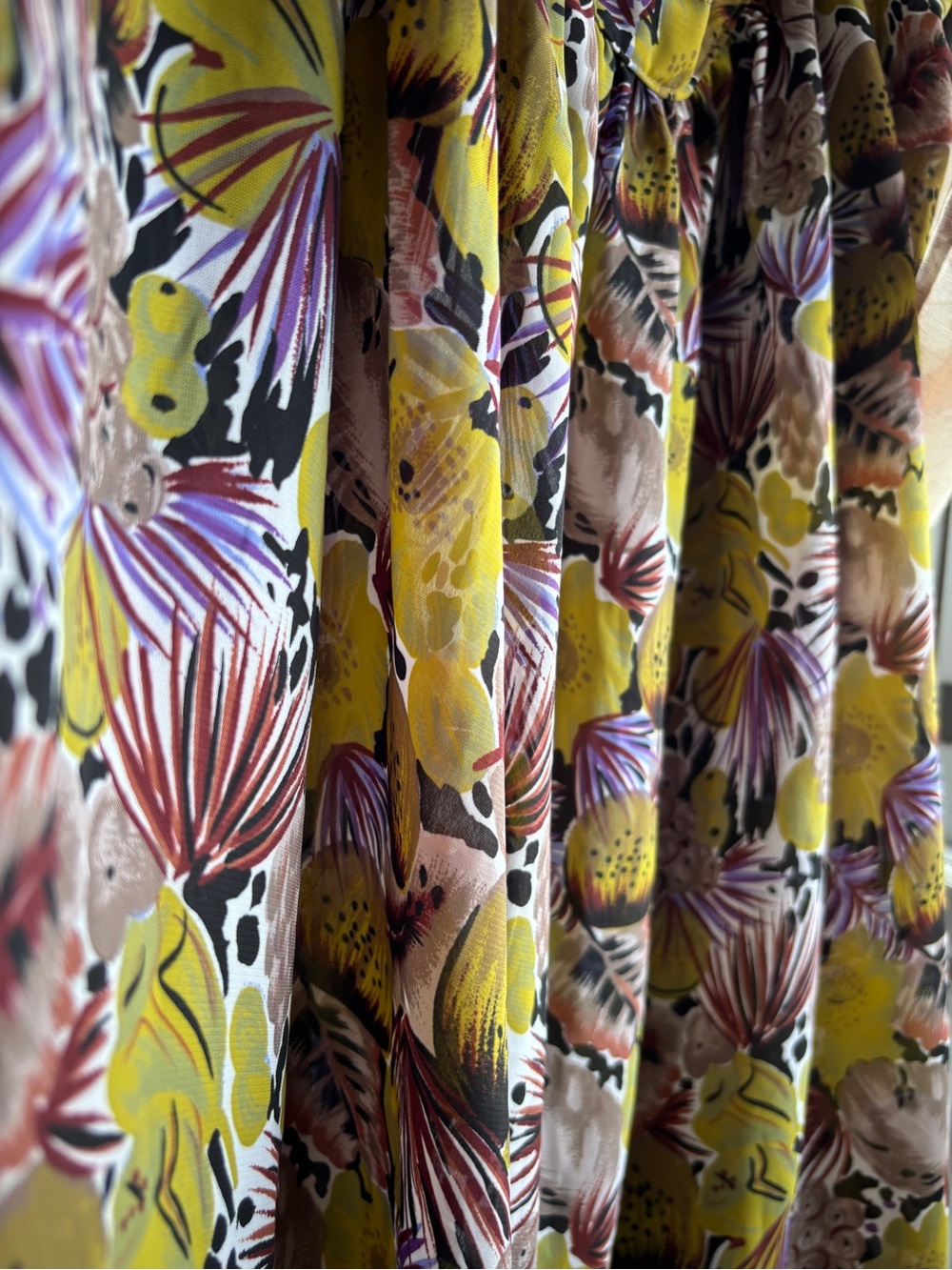 EUC Vintage 90s Tropical Fruit & Floral Botanical Midi Skirt | Women’s Plus 20W - Picture 5 of 14